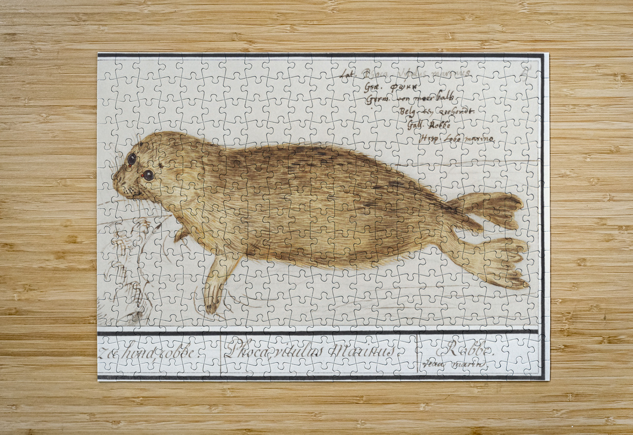 Seal in vintage style IStockHistory com Puzzle printing