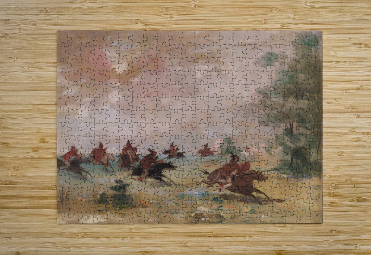 Comanche War Party Mounted On Wild Horses 1834-1837 IStockHistory com Puzzle printing