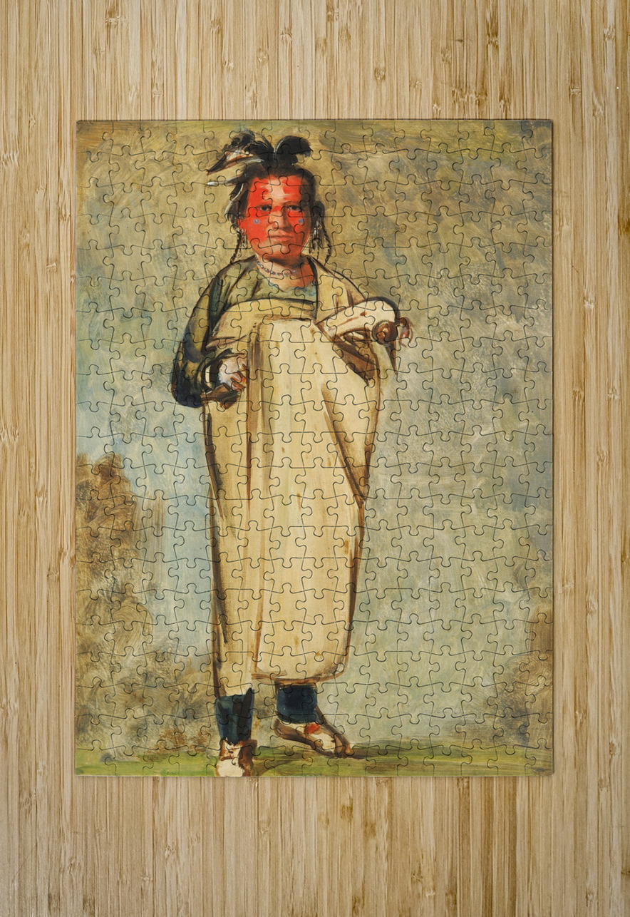 Káw-Kaw-Ne-Chóo-A a Brave 1828 IStockHistory com Puzzle printing