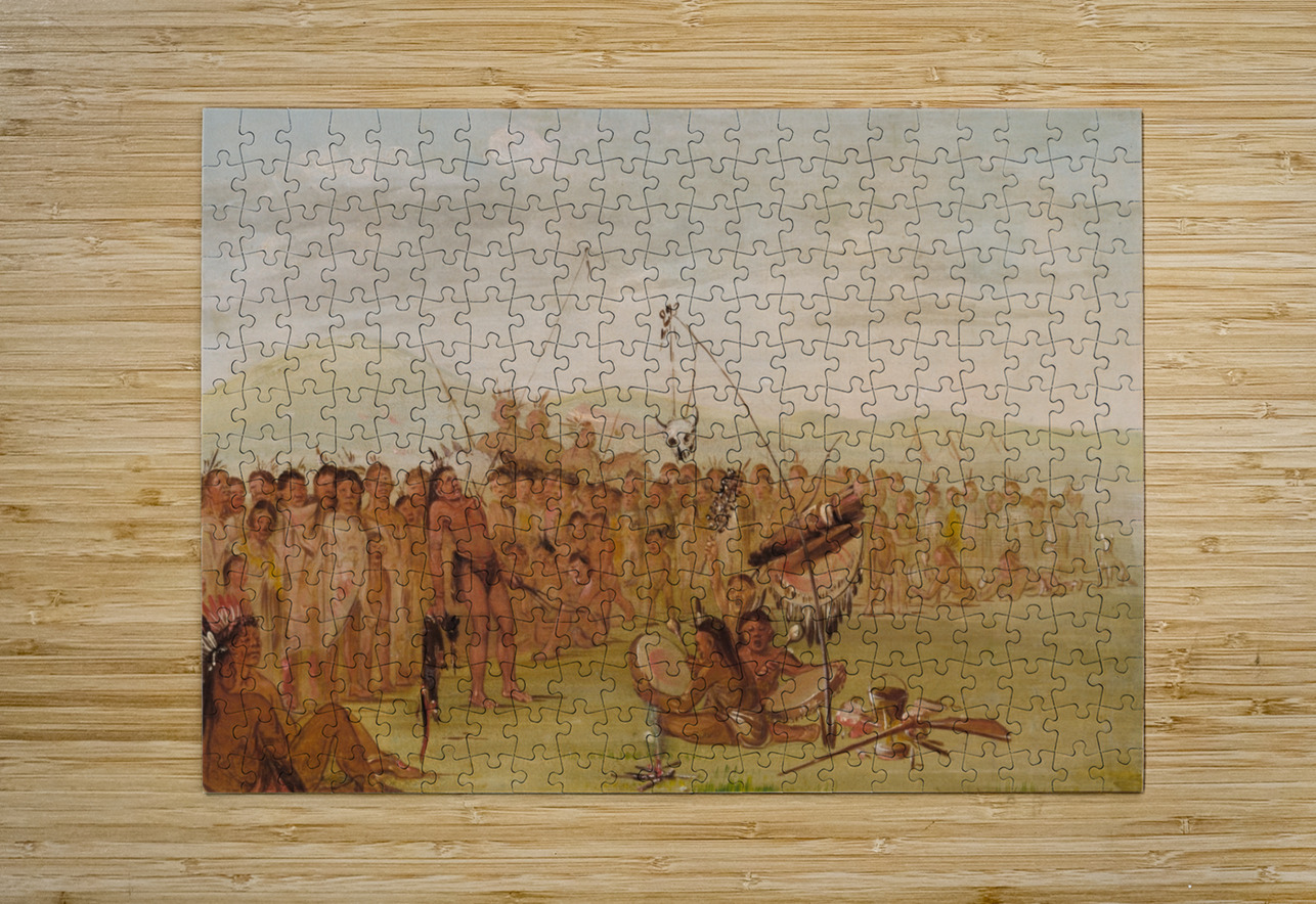 Self-Torture In a Sioux Religious Ceremony 1835-1837 IStockHistory com Puzzle printing