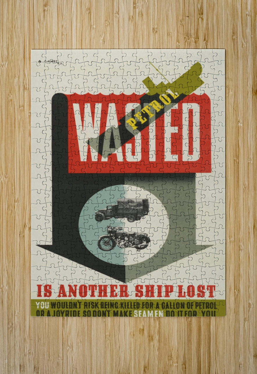 Wasted Petrol is Another Ship Lost IStockHistory com Puzzle printing