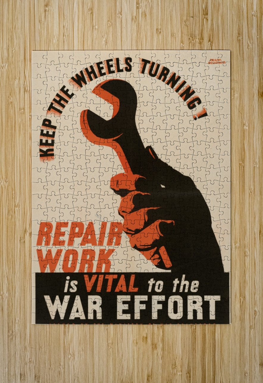 Keep the Wheels Turning! Repair Work is Vital to the War Effort IStockHistory com Puzzle printing