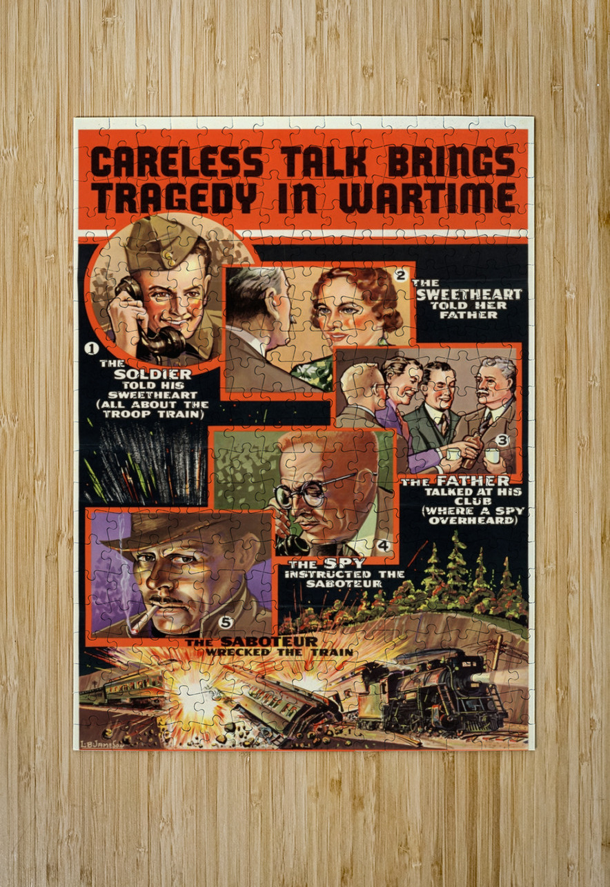 Careless Talk Brings Tragedy in Wartime IStockHistory com Puzzle printing