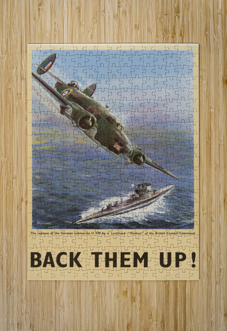 The Capture of the German Submarine U 570 by a Lockheed ‘Hudson’ of the British Coastal Command – Back Them Up! IStockHistory com Puzzle printing