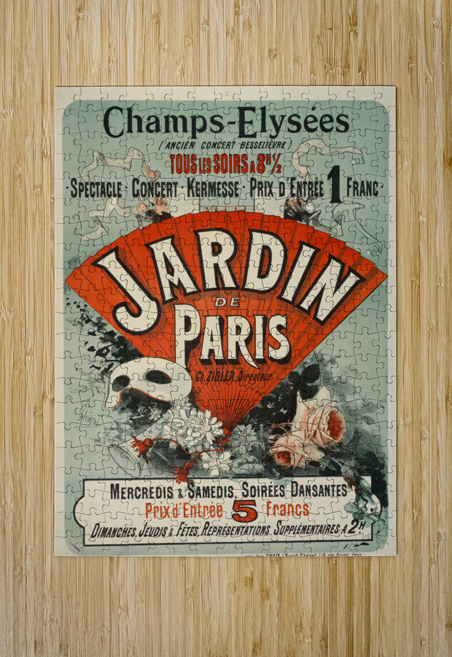 Champs-ElyséesJardin De Paris 1884 Poster by Jules Chéret IStockHistory com Puzzle printing