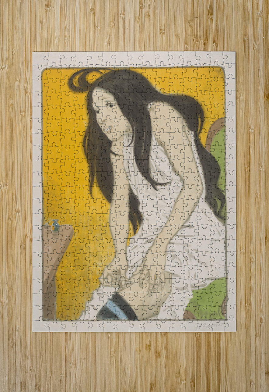 Morfineverslaafde vrouw 1897 Illustration by Eugène Samuel Grasset IStockHistory com Puzzle printing