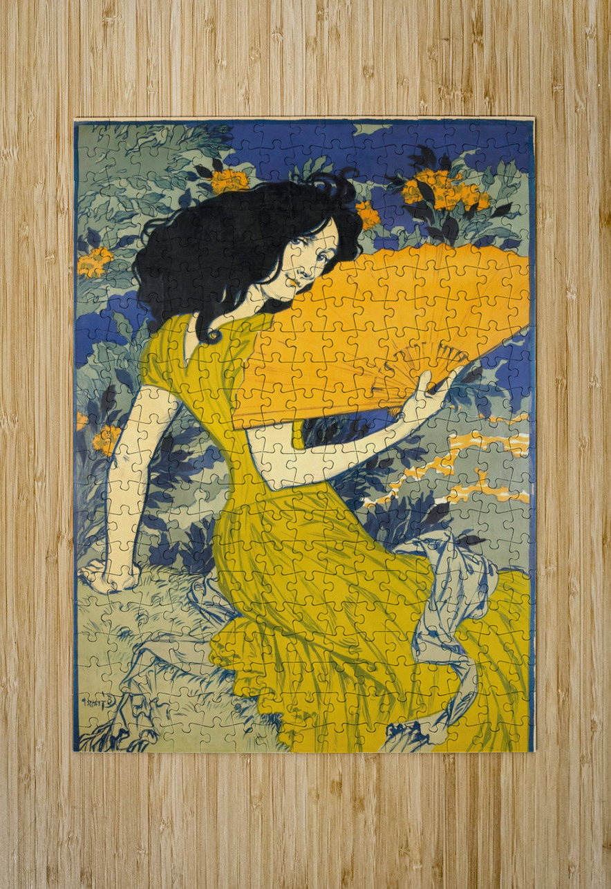 L’Éventail Illustration by Eugène Samuel Grasset IStockHistory com Puzzle printing