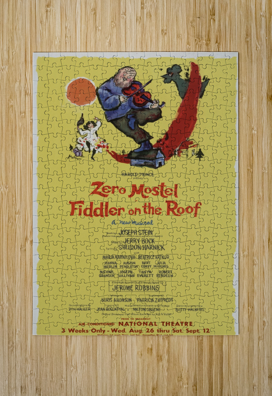 Harold Prince presents Zero Mostel in Fiddler on the roof 1964 Artcraft Lithograph American 1905–1970 IStockHistory com Puzzle printing