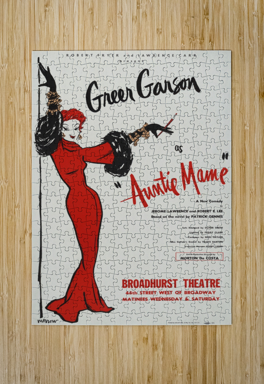 Greer Garson as ‘Auntie Mame’ 1958 Artcraft Lithograph Poster 1905–1970 IStockHistory com Puzzle printing