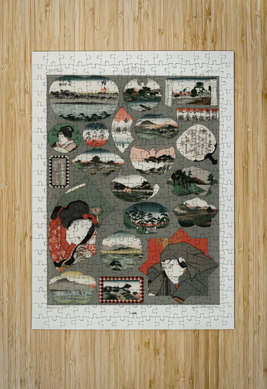 Japan pattern Lornement Polychrome 1888 by Albert Racinet 1825-1893. 1888 edition. IStockHistory com Puzzle printing