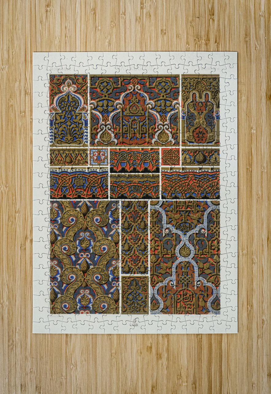 Moresque pattern. 1888 edition Lornement Polychrome by Albert Racine 1825–1893. IStockHistory com Puzzle printing