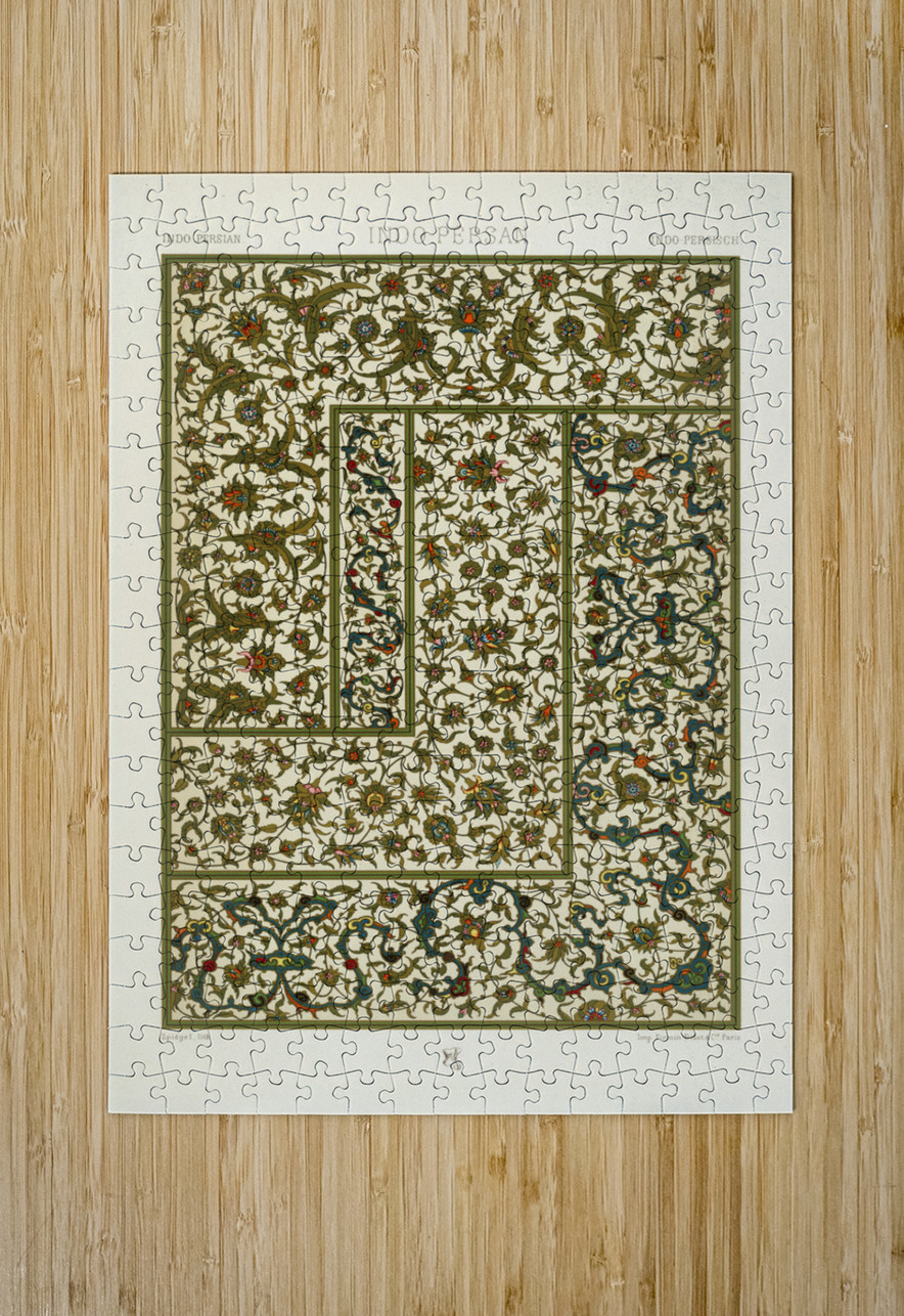 Indo-Persian pattern. 1888 edition Lornement Polychrome by Albert Racine 1825–1893. IStockHistory com Puzzle printing