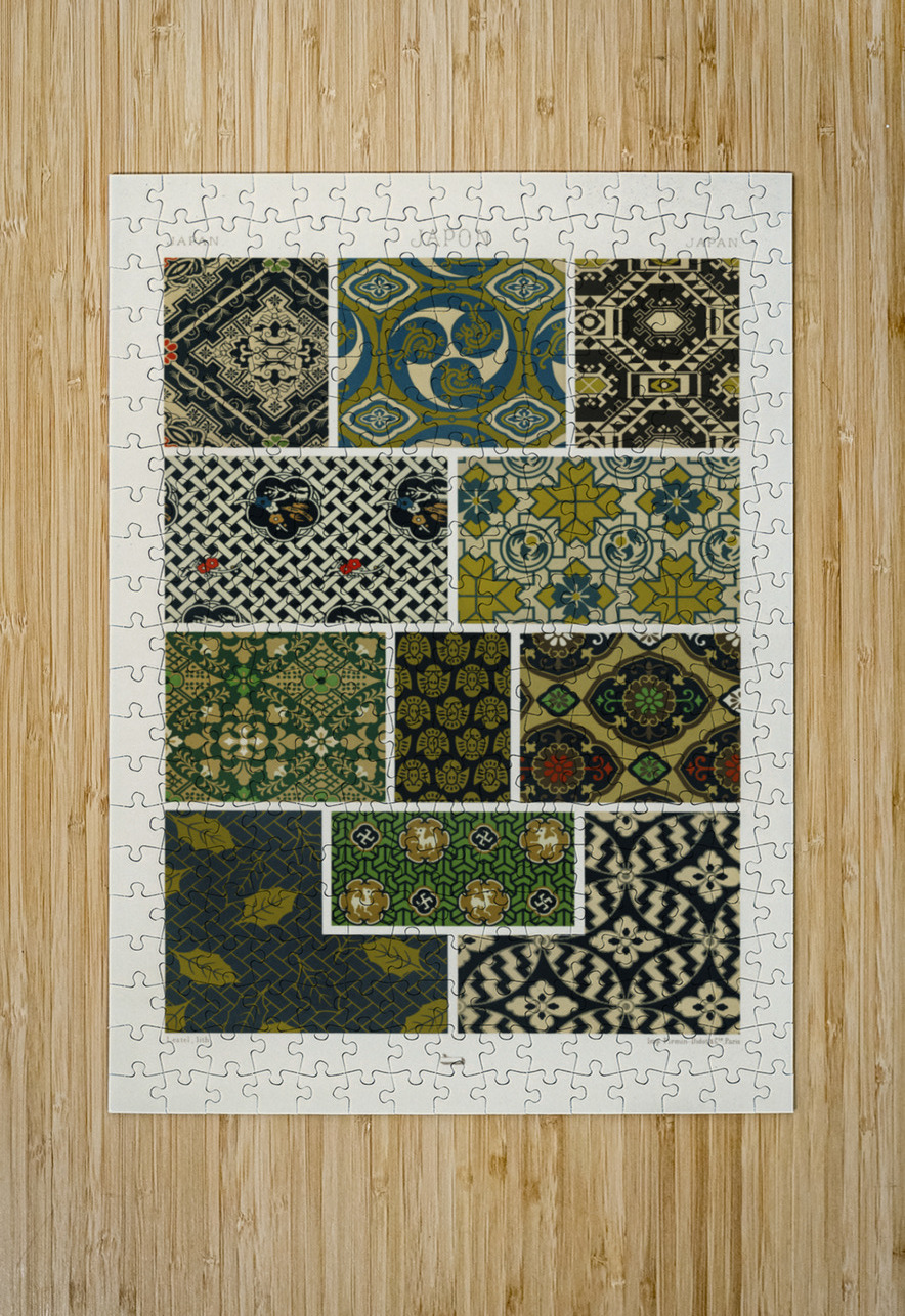 Japan pattern. 1888 edition Lornement Polychrome by Albert Racine 1825–1893. IStockHistory com Puzzle printing