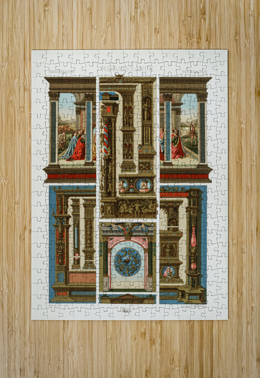 Renaissance pattern. 1888 edition Lornement Polychrome by Albert Racine 1825–1893. IStockHistory com Puzzle printing