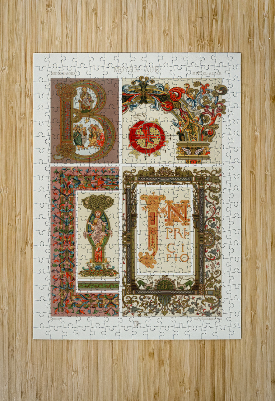 Middle-Ages pattern. 1888 edition Lornement Polychrome by Albert Racine 1825–1893. IStockHistory com Puzzle printing