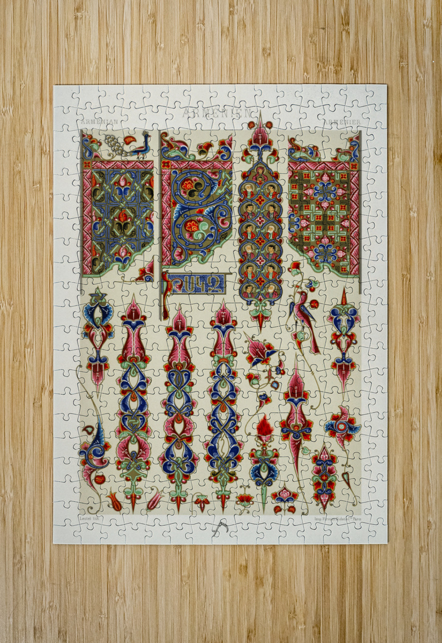 Armenian pattern. 1888 edition Lornement Polychrome by Albert Racine 1825–1893. IStockHistory com Puzzle printing