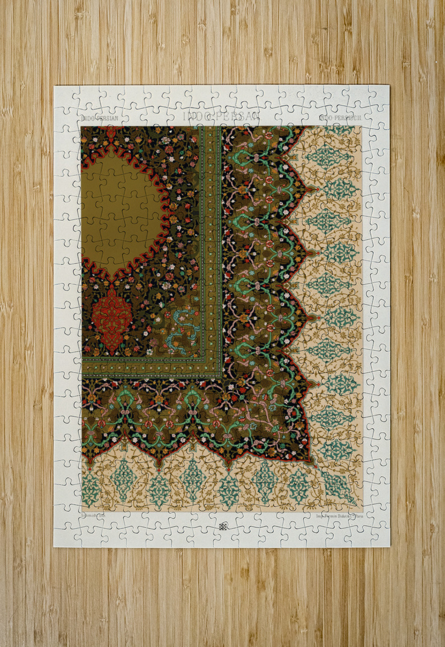 Indo-Persian pattern. 1888 edition Lornement Polychrome by Albert Racine 1825–1893. IStockHistory com Puzzle printing