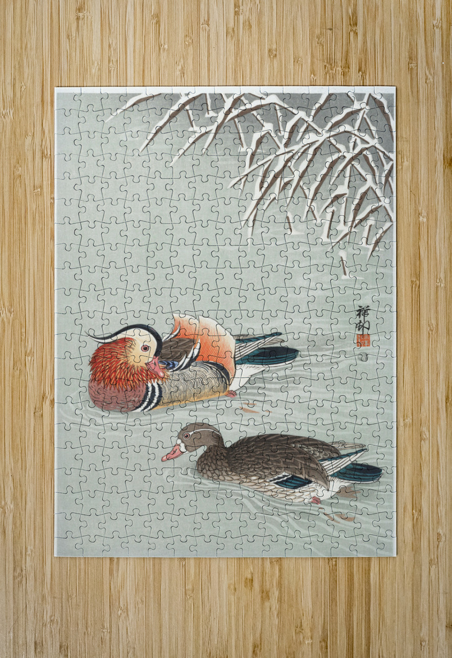 Mandarin ducks 1925 - 1936 by Ohara Koson 1877-1945. IStockHistory com Puzzle printing