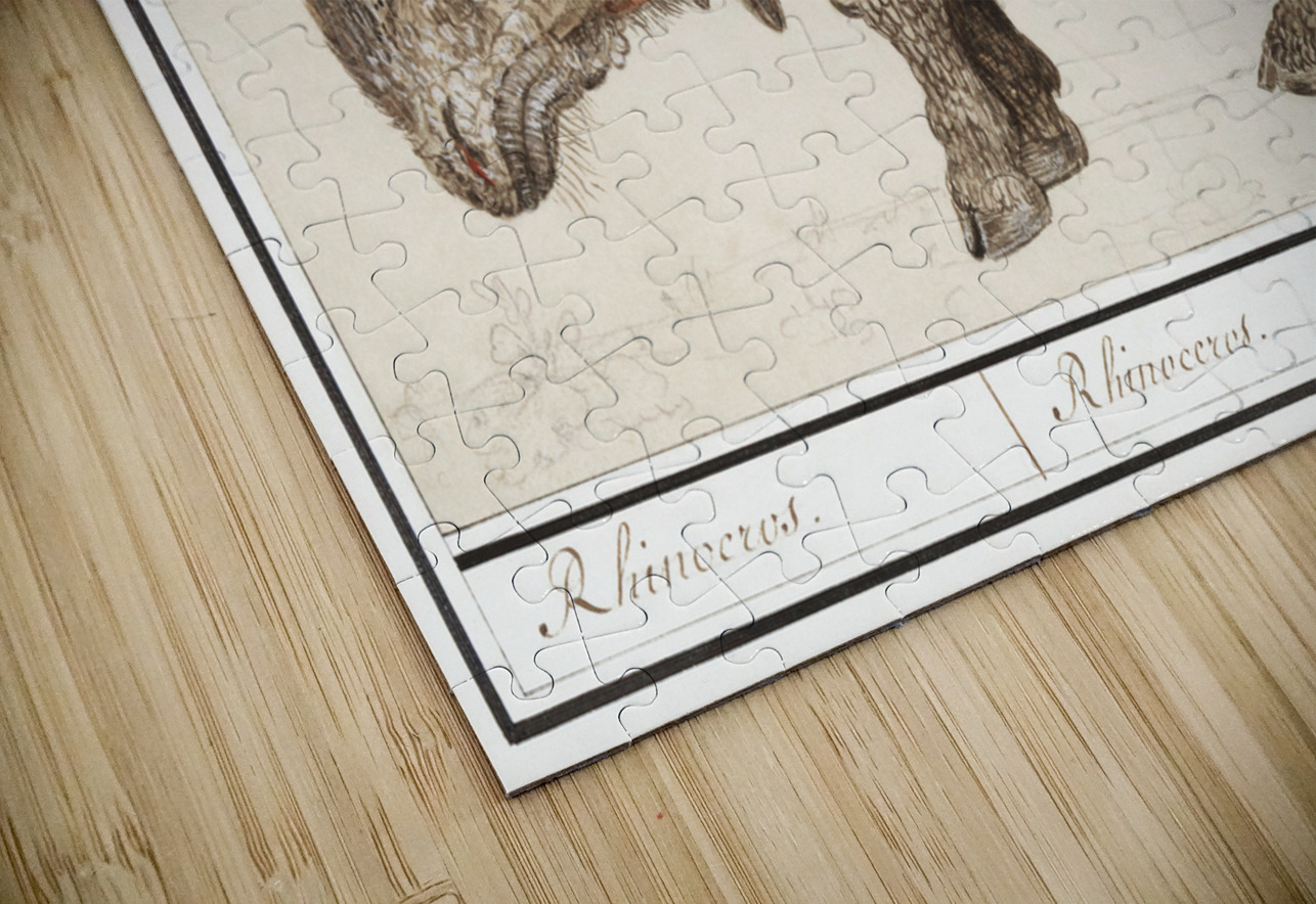 Rhinoceros in vintage style IStockHistory com Puzzle