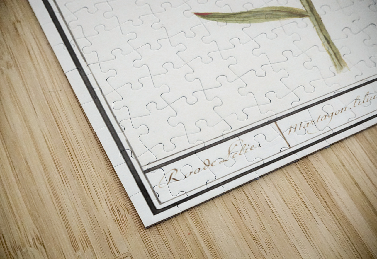 Red lily in vintage style IStockHistory com Puzzle