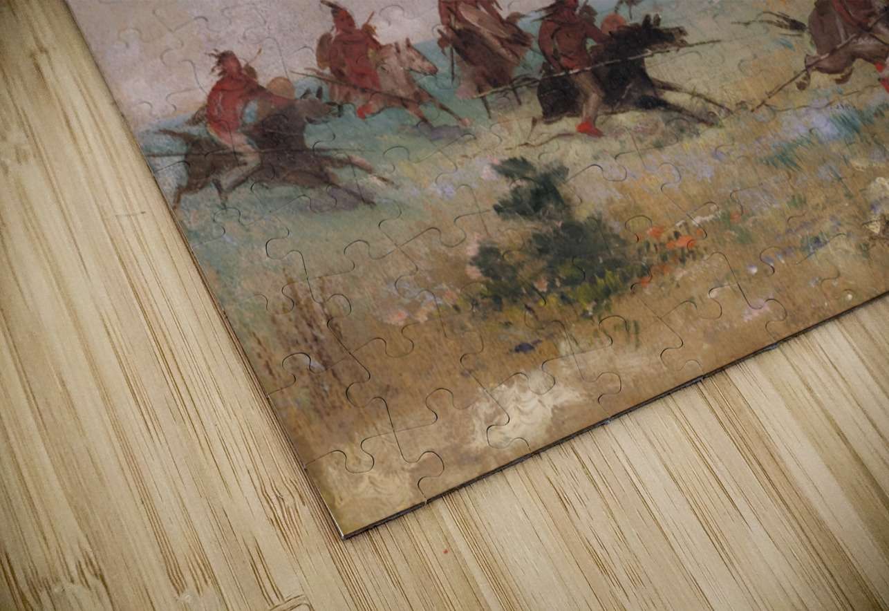 Comanche War Party Mounted On Wild Horses 1834-1837 IStockHistory com Puzzle