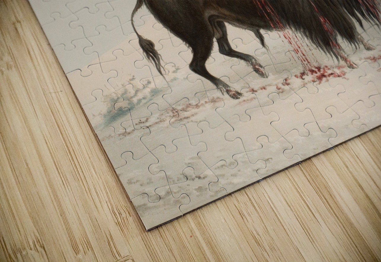 Wounded Buffalo Bull 1844 IStockHistory com Puzzle