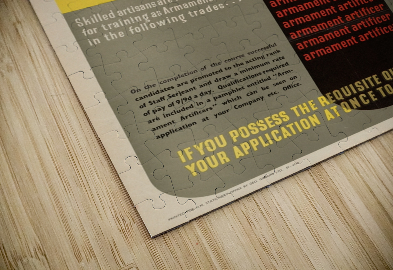 Are You a Skilled Artisan Desiring Promotion to the Rank of Acting Armament Staff Serjeant IStockHistory com Puzzle