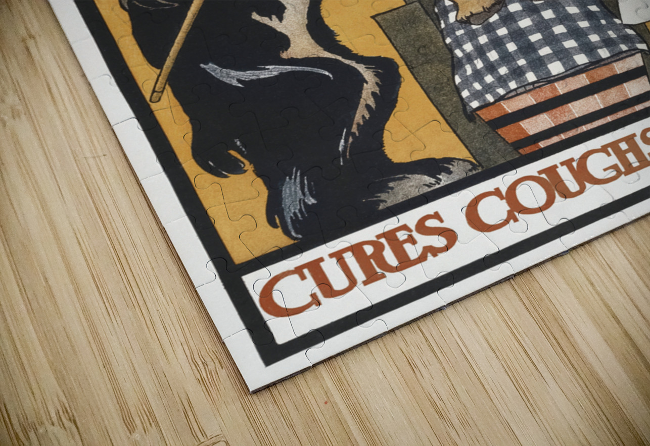 Vintage Ayers Cherry Pectoral Poster ca. 1890-1907 by Edward Penfield IStockHistory com Puzzle