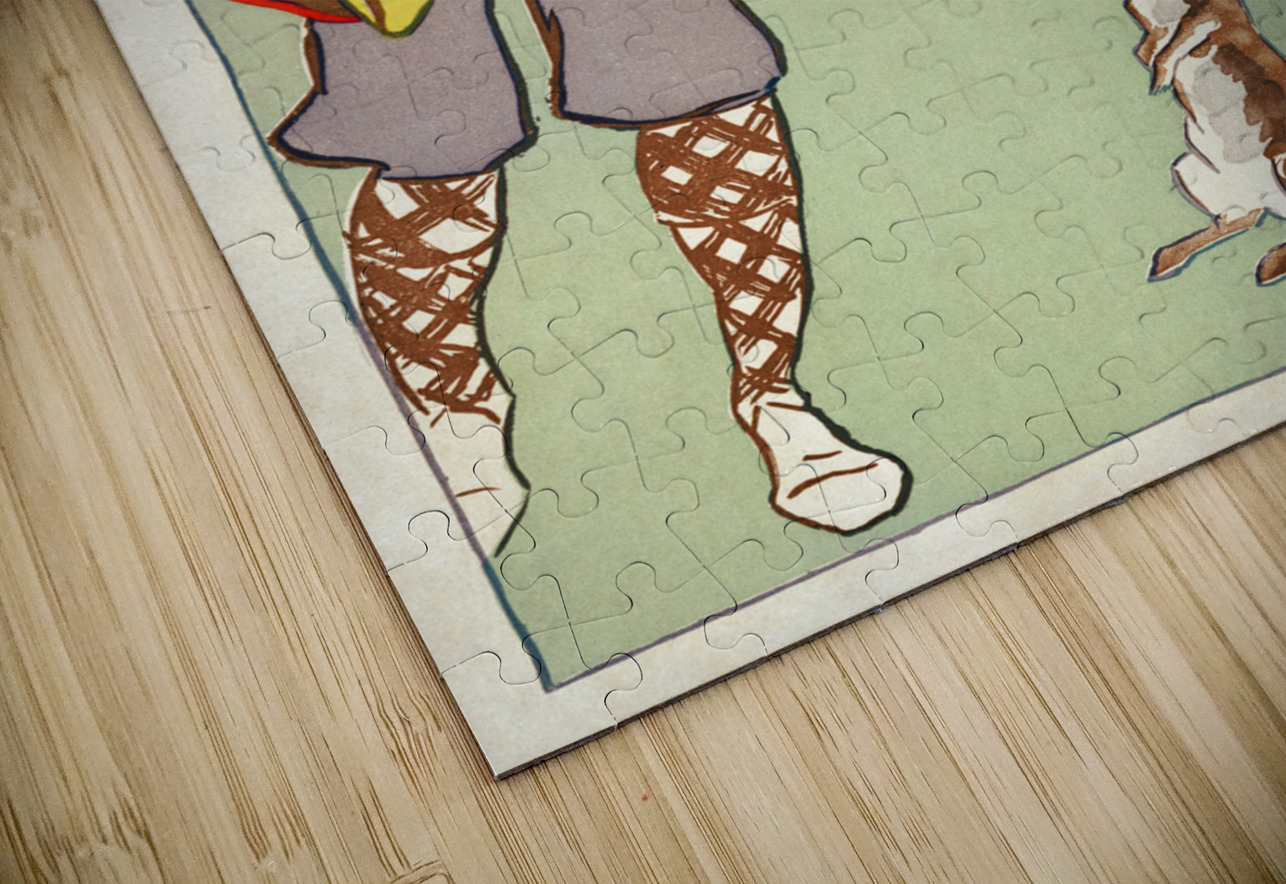 Man reading a book with Hares 1895 by Edward Penfield IStockHistory com Puzzle