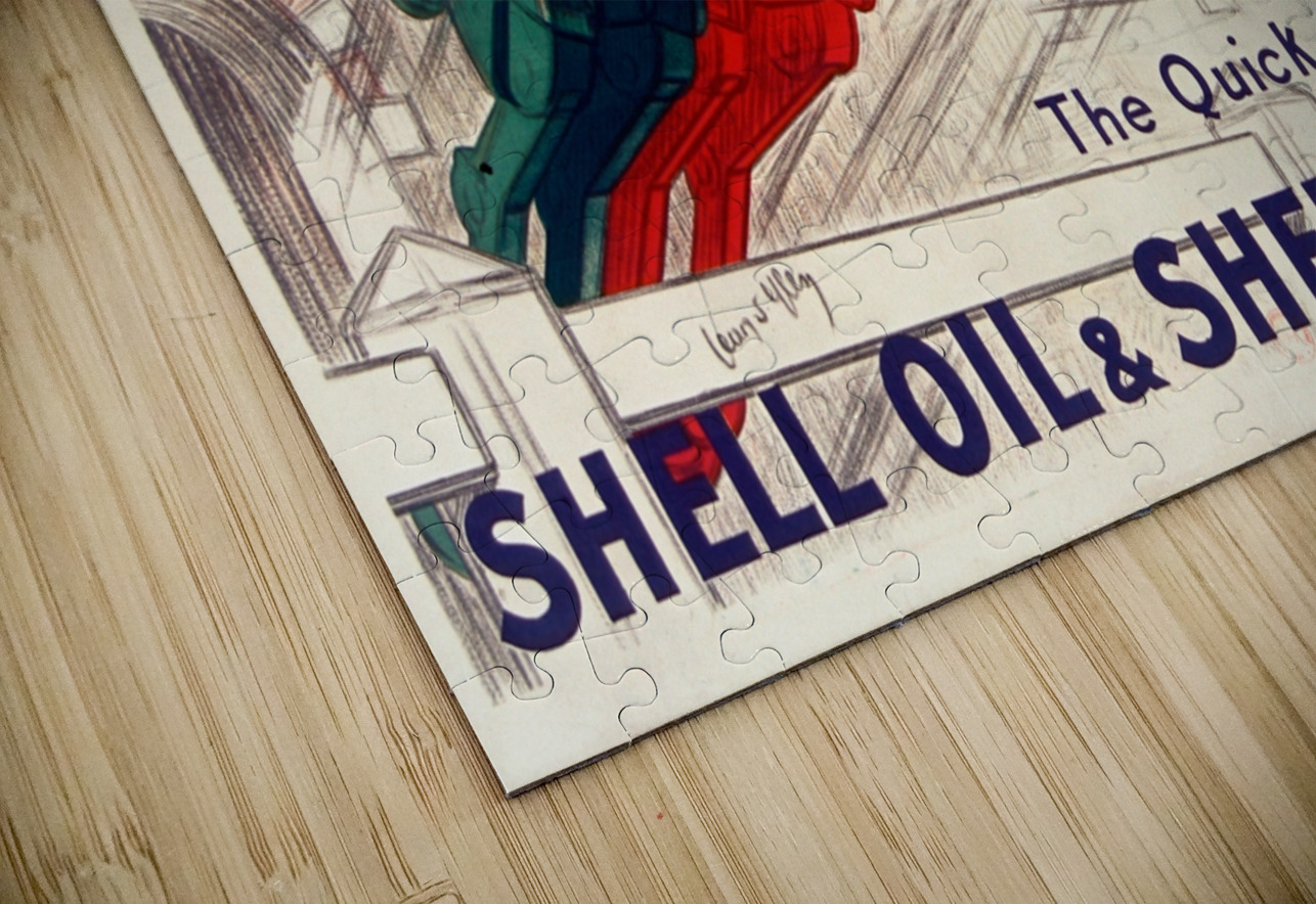 The Quick-starting pair Shell oil and Shell petrol 1930 by Jean dYlen Poster IStockHistory com Puzzle