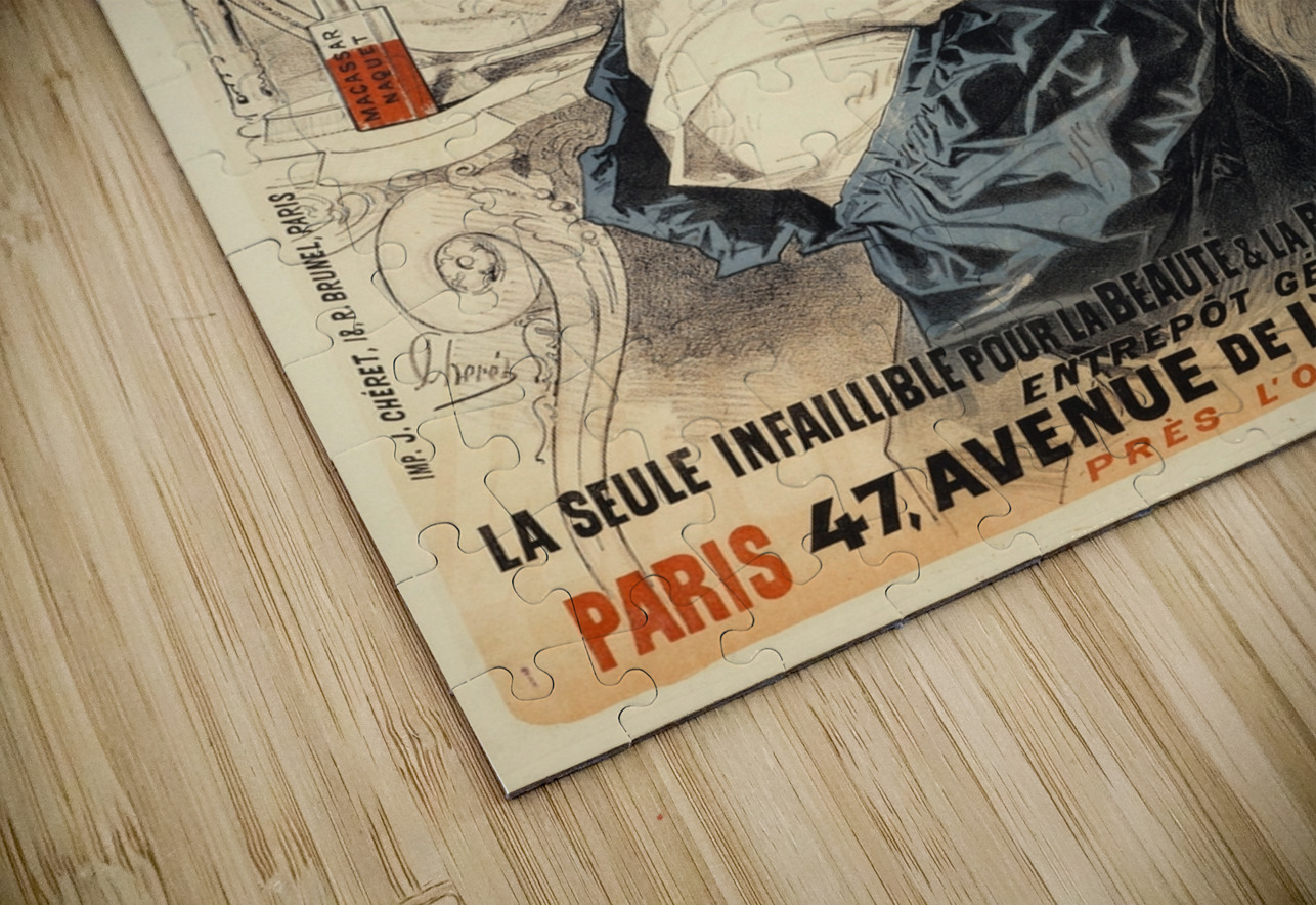 Huile De Macassar Naquet 1877 Poster by Jules Chéret IStockHistory com Puzzle