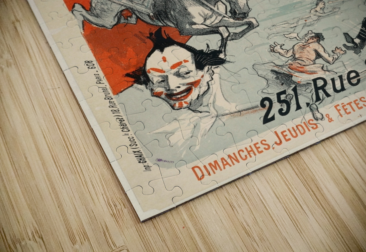 Nouveau Cirque 251 Rue St. Honoré 1886 Poster by Jules Chéret IStockHistory com Puzzle