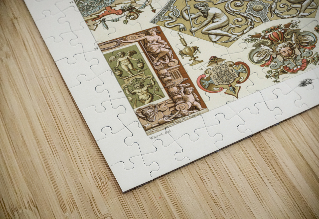 16th Century pattern. 1888 edition Lornement Polychrome by Albert Racine 1825–1893. IStockHistory com Puzzle