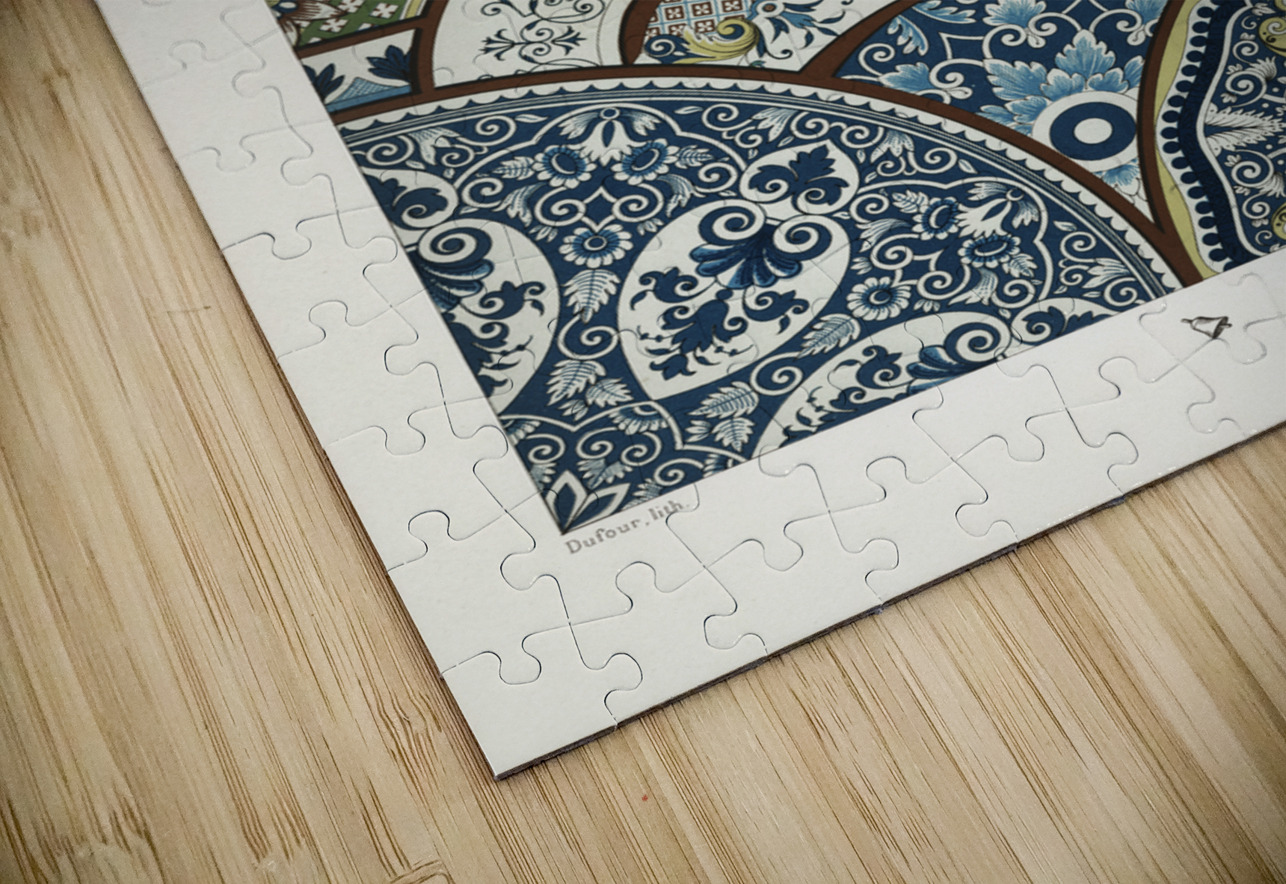 17th and 18th Century pattern. 1888 edition Lornement Polychrome by Albert Racine 1825–1893. IStockHistory com Puzzle