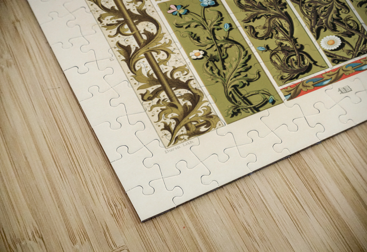 Middle-Ages pattern. 1888 edition Lornement Polychrome by Albert Racine 1825–1893. IStockHistory com Puzzle