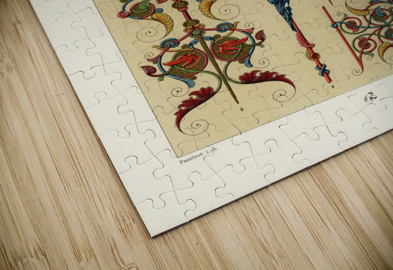 Middle-Ages pattern. 1888 edition Lornement Polychrome by Albert Racine 1825–1893. IStockHistory com Puzzle