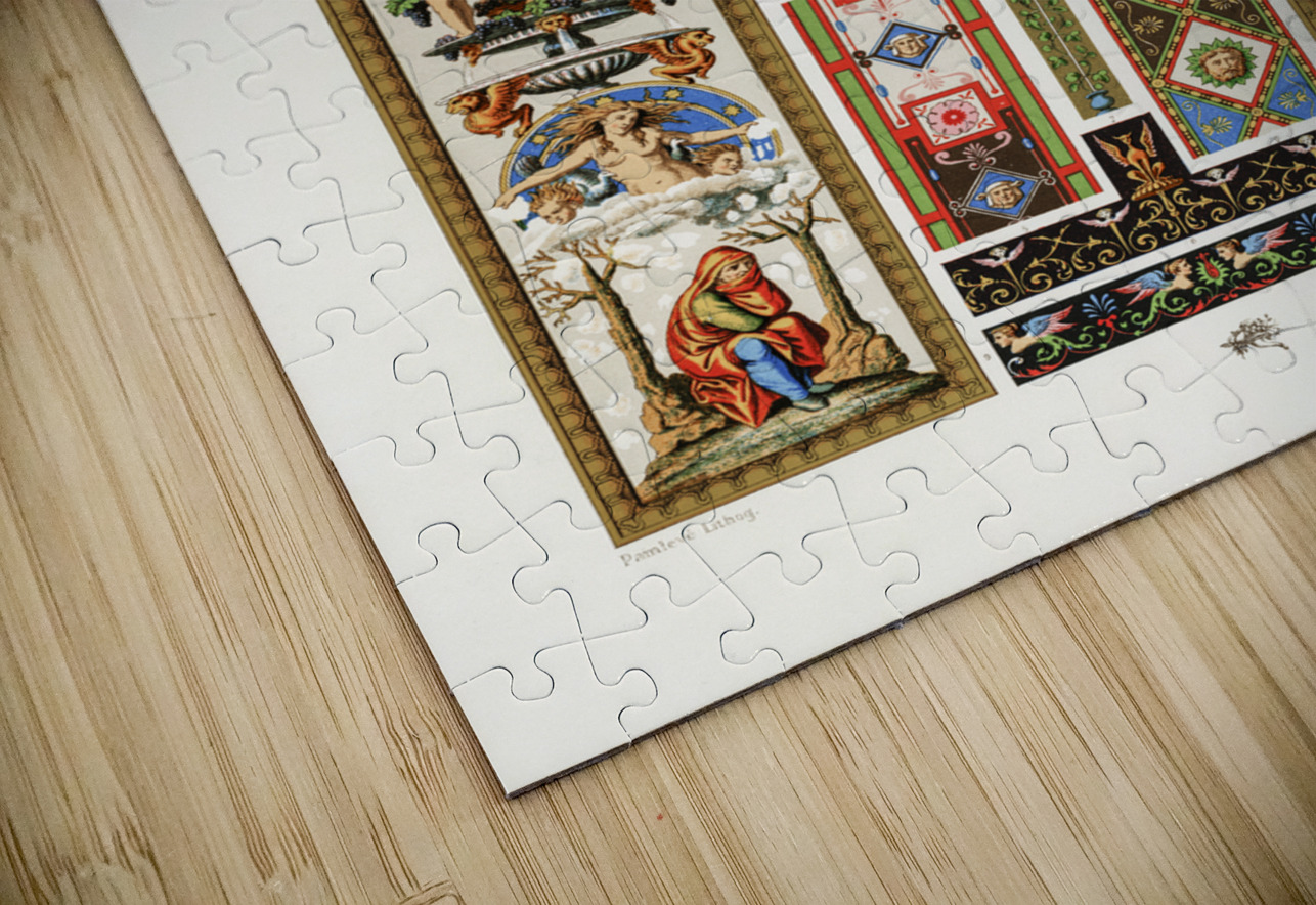 Renaissance pattern. 1888 edition Lornement Polychrome by Albert Racine 1825–1893. IStockHistory com Puzzle