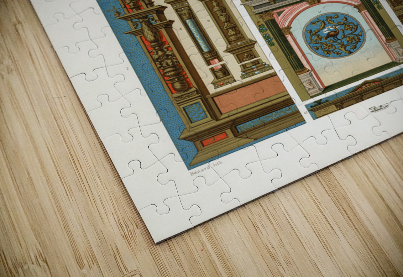 Renaissance pattern. 1888 edition Lornement Polychrome by Albert Racine 1825–1893. IStockHistory com Puzzle