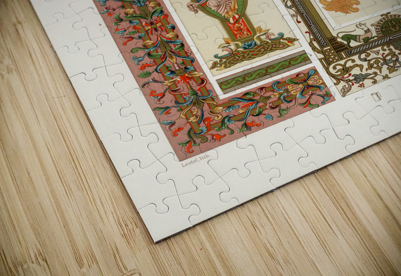 Middle-Ages pattern. 1888 edition Lornement Polychrome by Albert Racine 1825–1893. IStockHistory com Puzzle