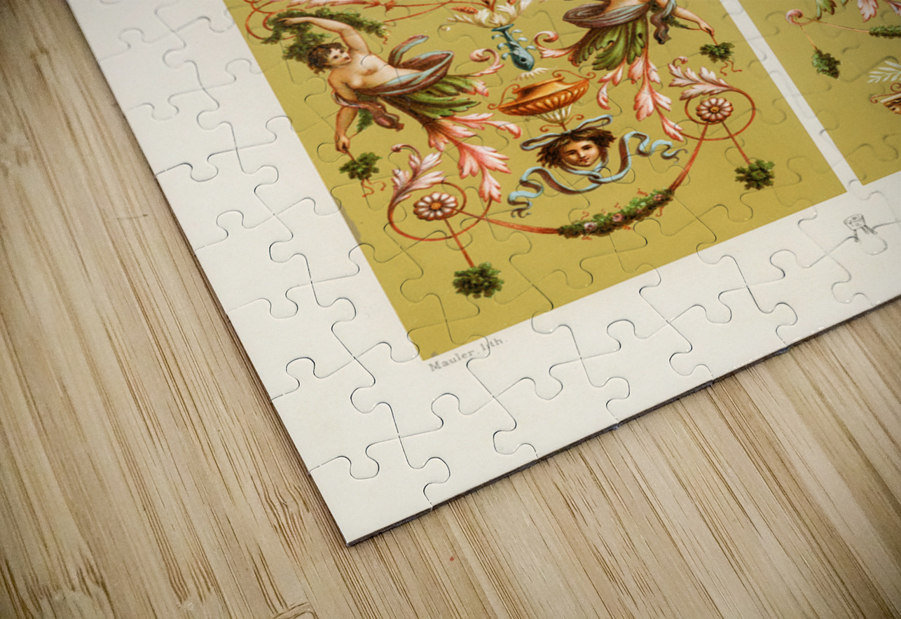 18th Century pattern.  1888 edition Lornement Polychrome by Albert Racine 1825–1893. IStockHistory com Puzzle