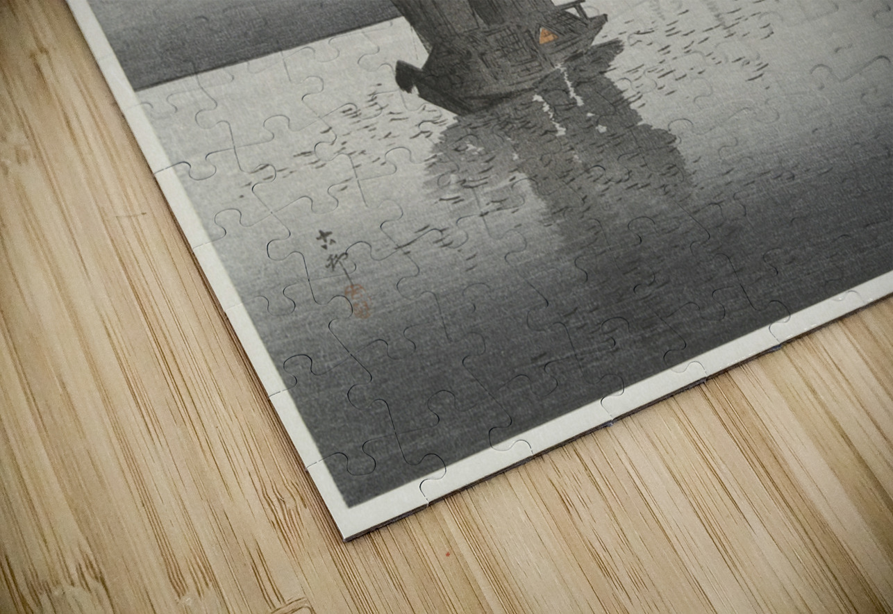 Fishing boats at dusk 1900-1920 by Ohara Koson 1877-1945. IStockHistory com Puzzle