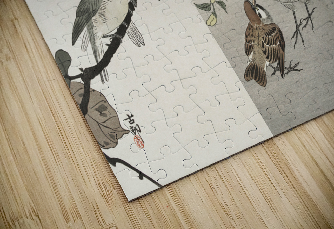 Ring sparrows and insect 1900 - 1936 by Ohara Koson 1877-1945. IStockHistory com Puzzle