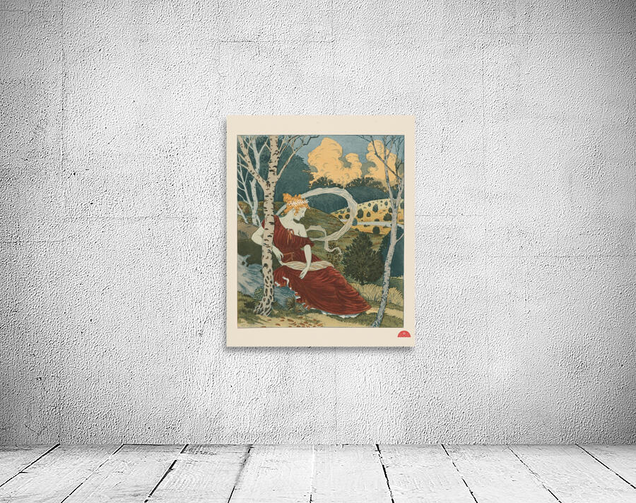 Dans Les Bois ca. 1899 Illustration by Eugène Samuel Grasset Wall Preview