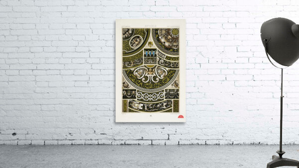 16th Century pattern. 1888 edition Lornement Polychrome by Albert Racine 1825–1893. Wall Preview