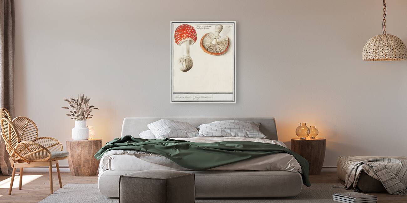 Mushrooms in vintage style Reproduction