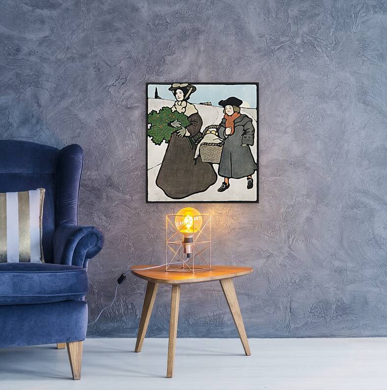 Vintage Christmas 1899 by Edward Penfield Reproduction