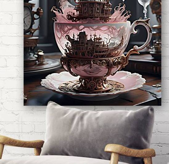A luxurious Steampunk Teacup Tempest By ISHISH by IStockHistory com