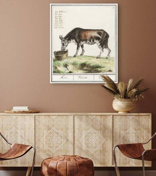 Cow in vintage style by IStockHistory com