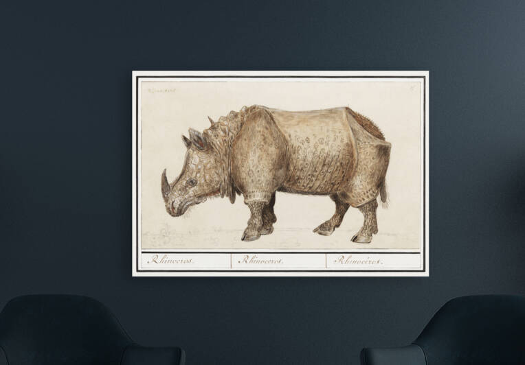 Rhinoceros in vintage style by IStockHistory com