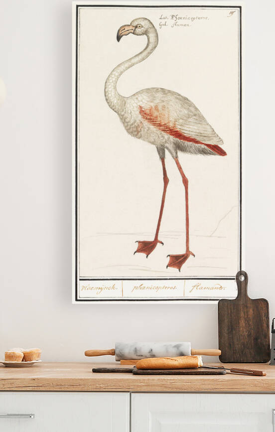 Flamingo in vintage style by IStockHistory com